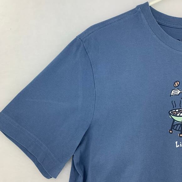 Life is Good Men's Jake Grill Short Sleeve Crusher Tee Blue Size S - Picture 7 of 15